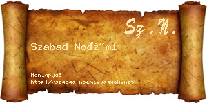 Szabad Noémi névjegykártya