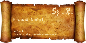 Szabad Noémi névjegykártya